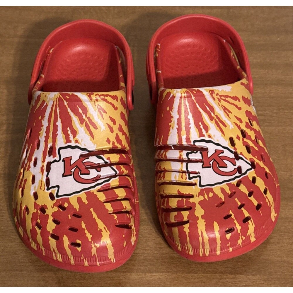 NFL Men’s Kansas City Chiefs FOCO Clogs Shoes Size Small  7/8